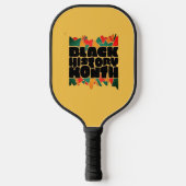 Farbenfrohe Bits Bold Black History Monat Pickleball Schläger (Vorderseite)