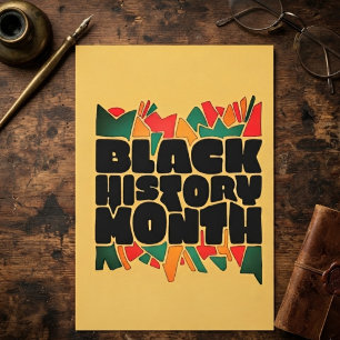 Farbenfrohe Bits Grußkarte zum Black History Month Feiertagskarte