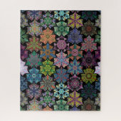 Farbenfrohe Black Boho Mandala Muster Jigsaw Puzzl Puzzle (Vertikal)