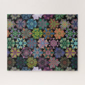 Farbenfrohe Black Boho Mandala Muster Jigsaw Puzzl Puzzle (Horizontal)