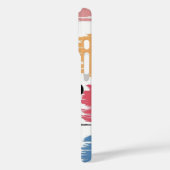 Farbenfrohe Black Cat iPhone Case - Niedliches Ges (Rückseite / Links)