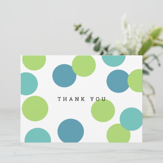 Farbenfrohe Blank Danke Karte (Stehend Vorderseite)