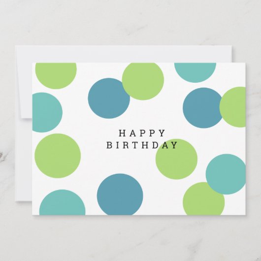 Farbenfrohe Blank Happy Birthday Card Karte (Vorderseite)
