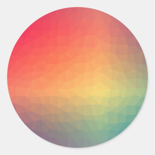 Farbenfrohe Blank Template Trendy Elegant Moderne Runder Aufkleber (Vorderseite)