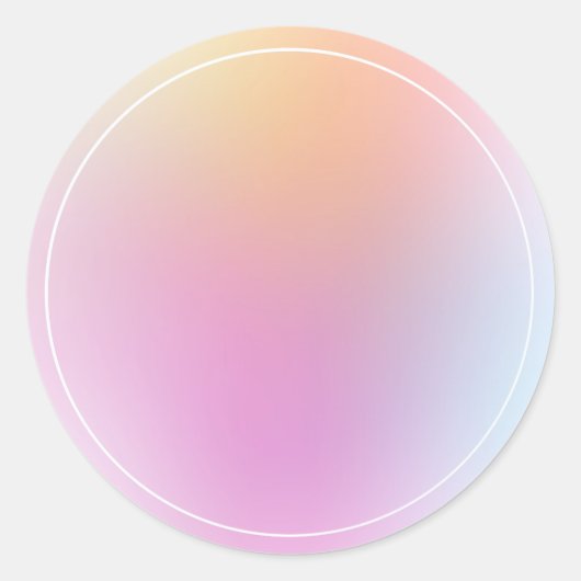 Farbenfrohe Blank Template Trendy Elegant Modernes Runder Aufkleber (Vorderseite)