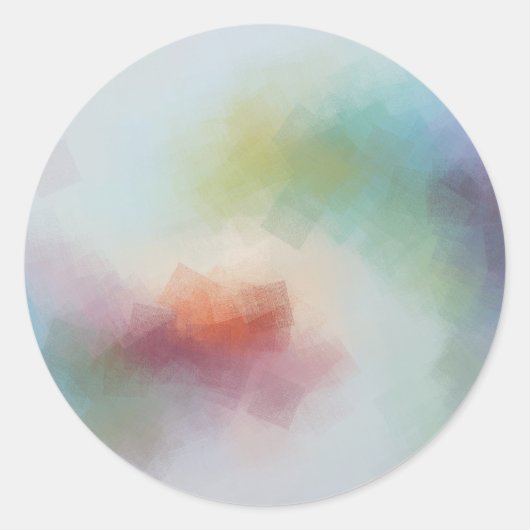 Farbenfrohe Blankenvorlage Moderne Abstrakte Kunst Runder Aufkleber (Vorderseite)