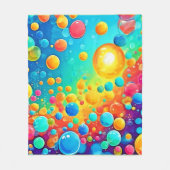 Farbenfrohe Bläschen Kunst Fleecedecke (Vorderseite)