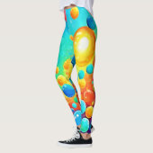 Farbenfrohe Bläschen Kunst Leggings (Links)