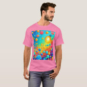 Farbenfrohe Bläschen Kunst T-Shirt (Vorne ganz)