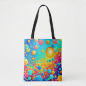 Farbenfrohe Bläschen Kunst Tasche (Vorderseite)