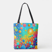 Farbenfrohe Bläschen Kunst Tasche (Rückseite)