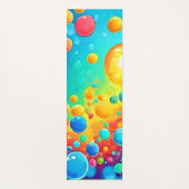 Farbenfrohe Bläschen Kunst Yogamatte (Vorderseite)
