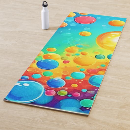 Farbenfrohe Bläschen Kunst Yogamatte (Beispiel)