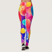 Farbenfrohe Blase Abstrakt Art Leggings (Rückseite)