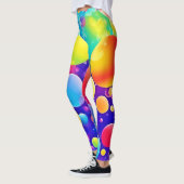 Farbenfrohe Blase Abstrakt Art Leggings (Links)