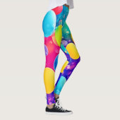 Farbenfrohe Blase Abstrakt Art Leggings (Rechts)