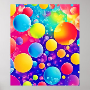 Farbenfrohe Blase Abstrakt Art Poster