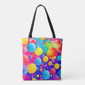 Farbenfrohe Blase Abstrakt Art Tasche (Rückseite)