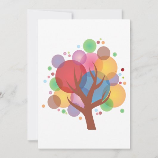 Farbenfrohe Blase Einladung (Vorderseite)