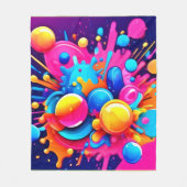 Farbenfrohe Blase Fleecedecke (Vorderseite)