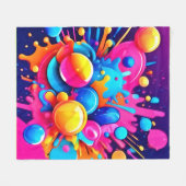 Farbenfrohe Blase Fleecedecke (Vorderseite (Horizontal))