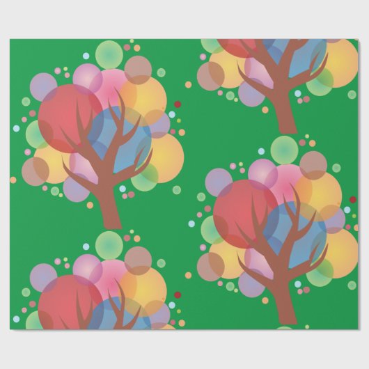 Farbenfrohe Blase Geschenkpapier (Flach)