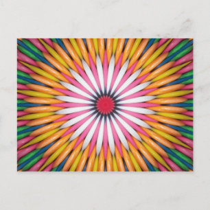 Farbenfrohe Blase Gum Digitale Kunst Postkarte