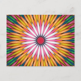 Farbenfrohe Blase Gum Digitale Kunst Postkarte