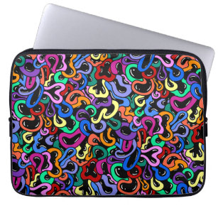 Farbenfrohe Blase-Muster Laptopschutzhülle