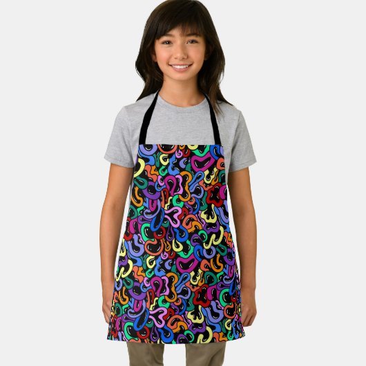 Farbenfrohe Blase-Muster Schürze (Insitu)