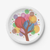 Farbenfrohe Blase Pappteller (Vorderseite)