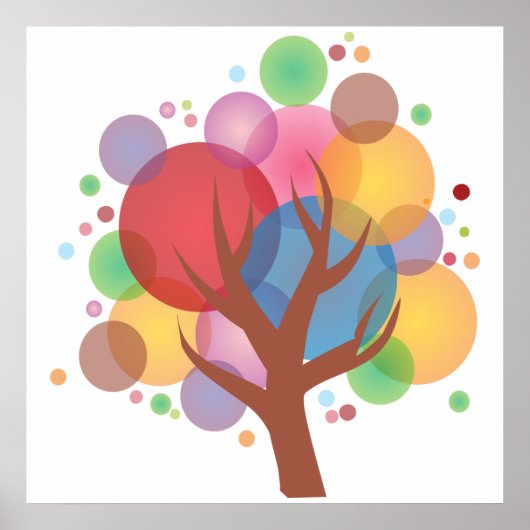 Farbenfrohe Blase Poster (Vorne)