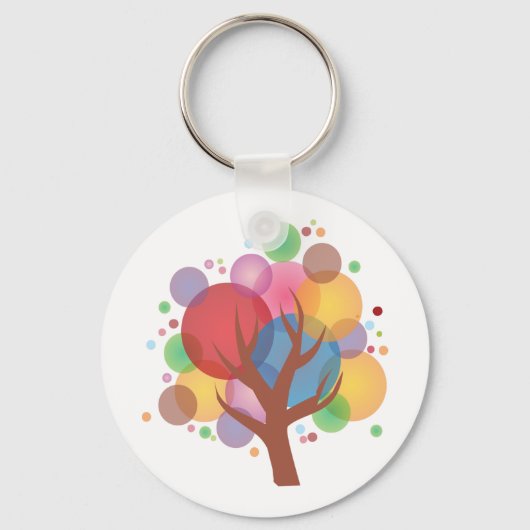 Farbenfrohe Blase Schlüsselanhänger (Vorderseite)