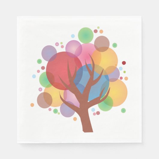 Farbenfrohe Blase Serviette (Vorderseite)