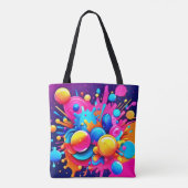 Farbenfrohe Blase Tasche (Rückseite)