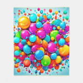 Farbenfrohe Blasen-Explosion Fleecedecke (Vorderseite)