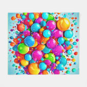 Farbenfrohe Blasen-Explosion Fleecedecke (Vorderseite (Horizontal))