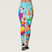 Farbenfrohe Blasen-Explosion Leggings (Rückseite)