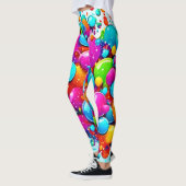 Farbenfrohe Blasen-Explosion Leggings (Links)