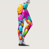 Farbenfrohe Blasen-Explosion Leggings (Rechts)