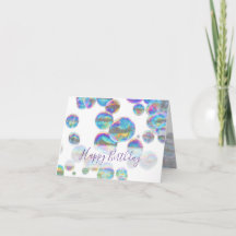 Farbenfrohe Blasen Geburtstag Gruß