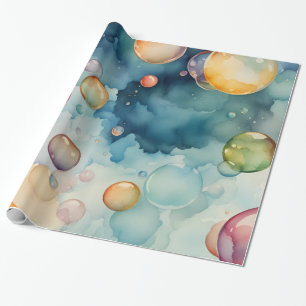 Farbenfrohe Blasen Geschenkpapier