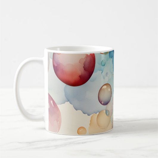 Farbenfrohe Blasen Kaffeetasse (Links)