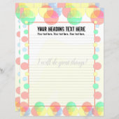 Farbenfrohe Blasen Lined Writer Paper (Vorne/Hinten)