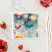 Farbenfrohe Blasen Serviette (Beispiel)