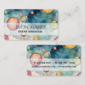 Farbenfrohe Blasen Visitenkarte (Vorne/Hinten)