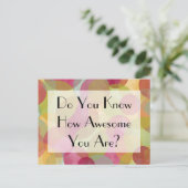 Farbenfrohe Blasen: Weißt du, wie Phantastisch du Postkarte (Stehend Vorderseite)