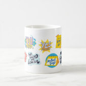 Farbenfrohe Blasen-Zitate sammeln Kaffeetasse (Mittel)