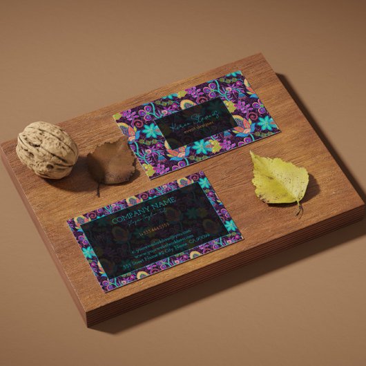 Farbenfrohe Bläsergläser Muster Textur Visitenkarte