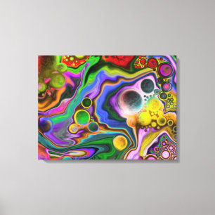 Farbenfrohe Blast Fluid Art Digital Pour Malerei Leinwanddruck